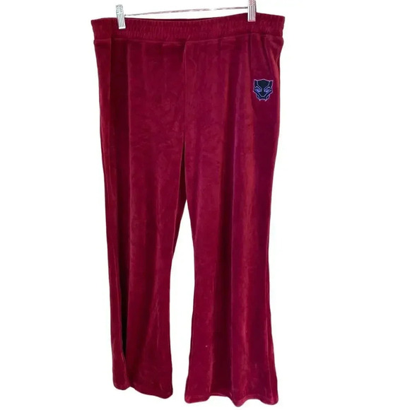 Black Panther Wakanda Forever Velure Flare Leg Casual Pull On Pants Women XXL - Picture 1 of 7